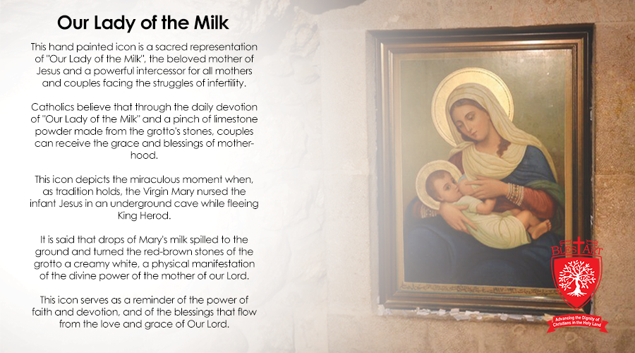 Believers pray to ‘Our Lady of the Milk’ in this ancient Bethlehem spot where Mary nursed.