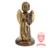 Angel with Rosary - Olive Wood