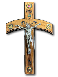 Latin Crucifix with Seashells and Holy Items