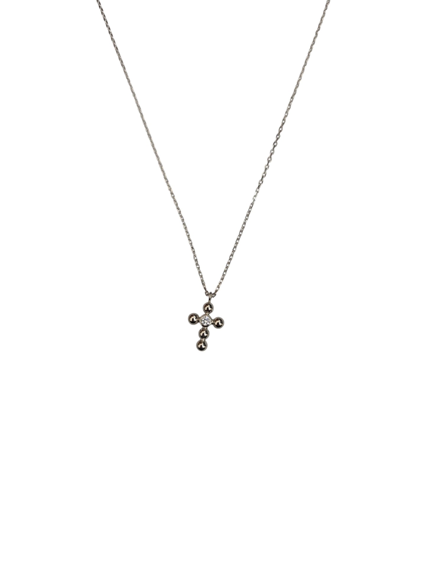 Silver Plated Classic Cross Necklace