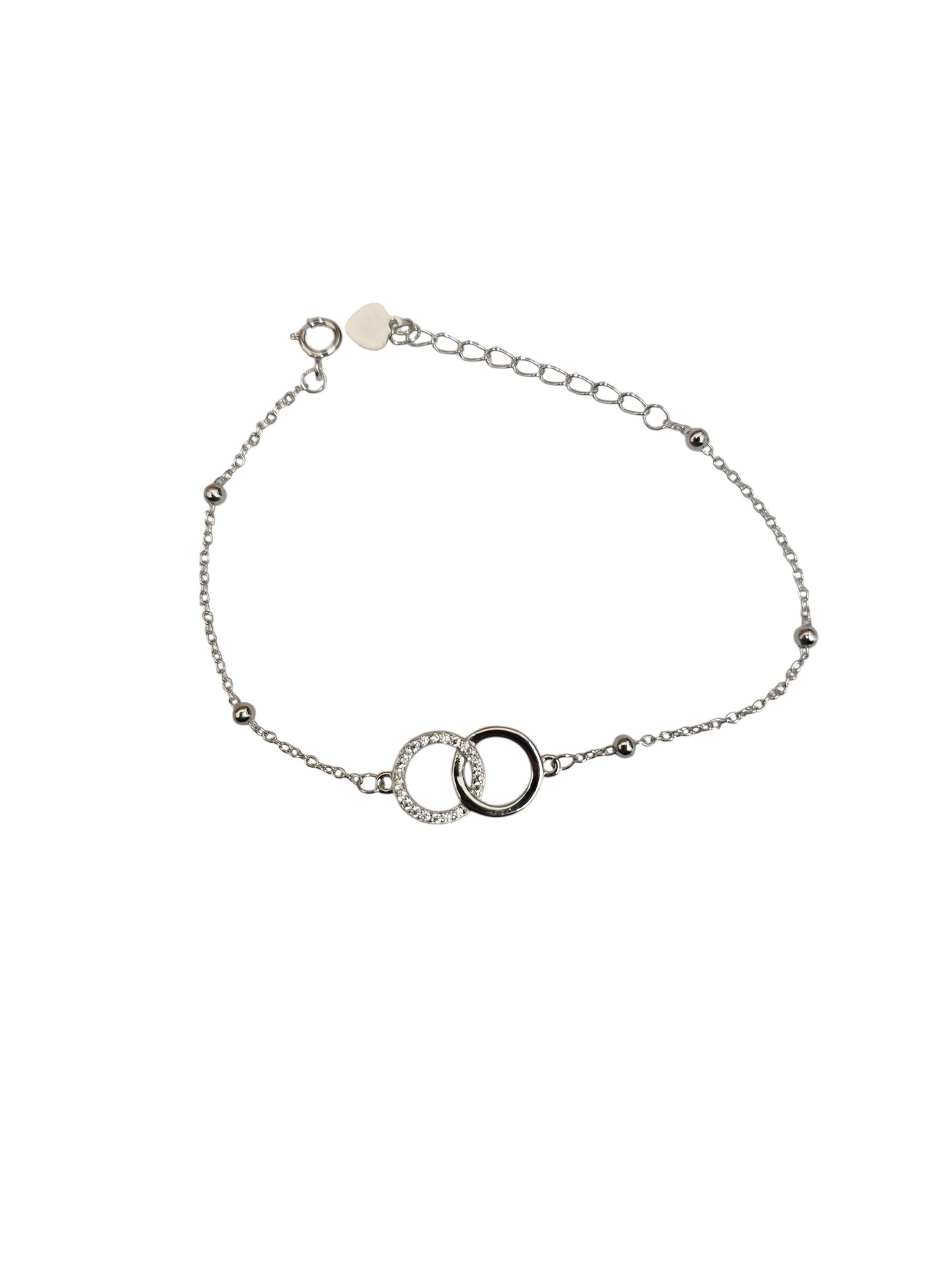 Silver Plated Double Ring Bracelet