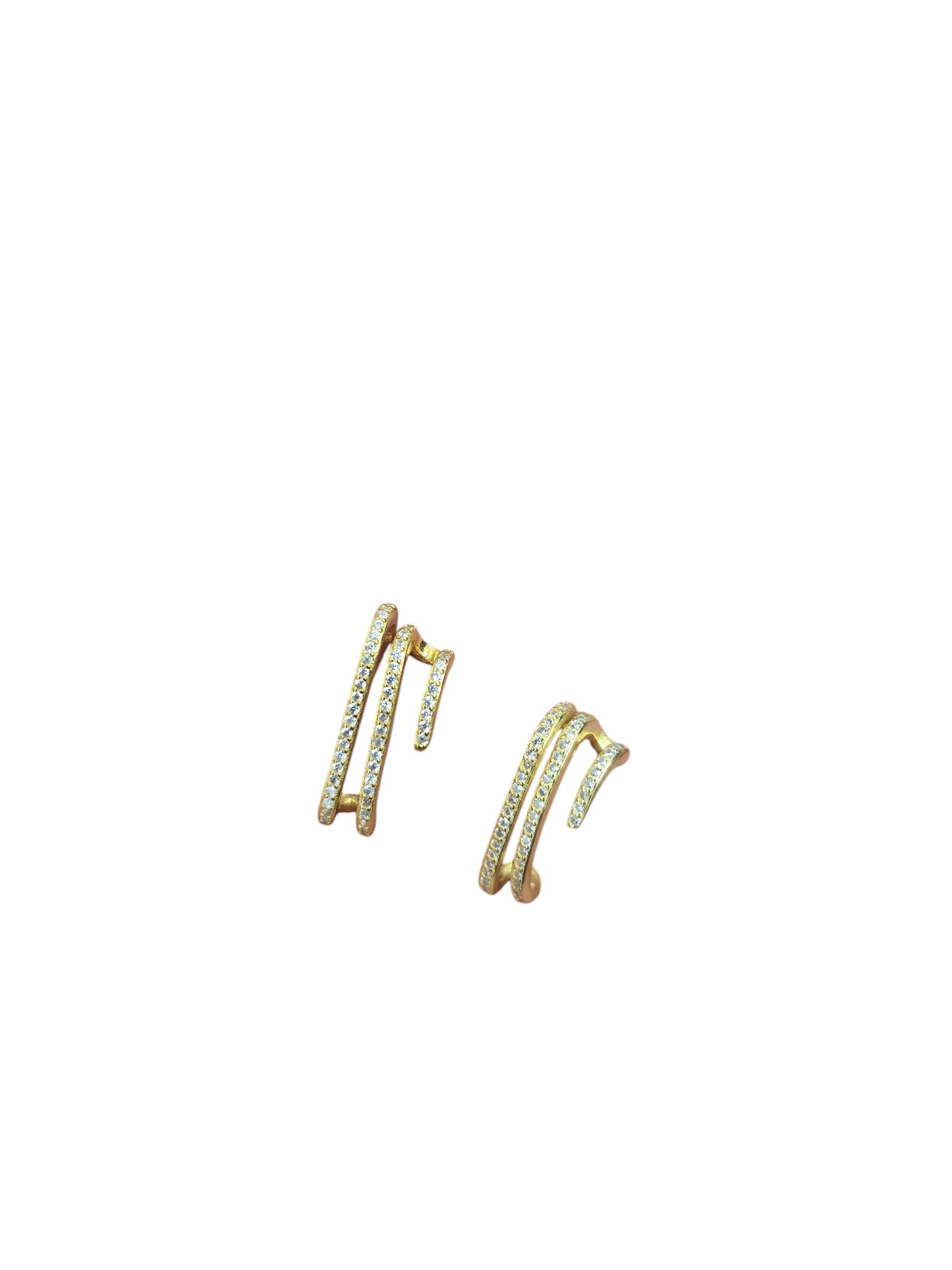 Gold Double Line Earrings