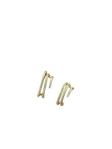 Gold Double Line Earrings
