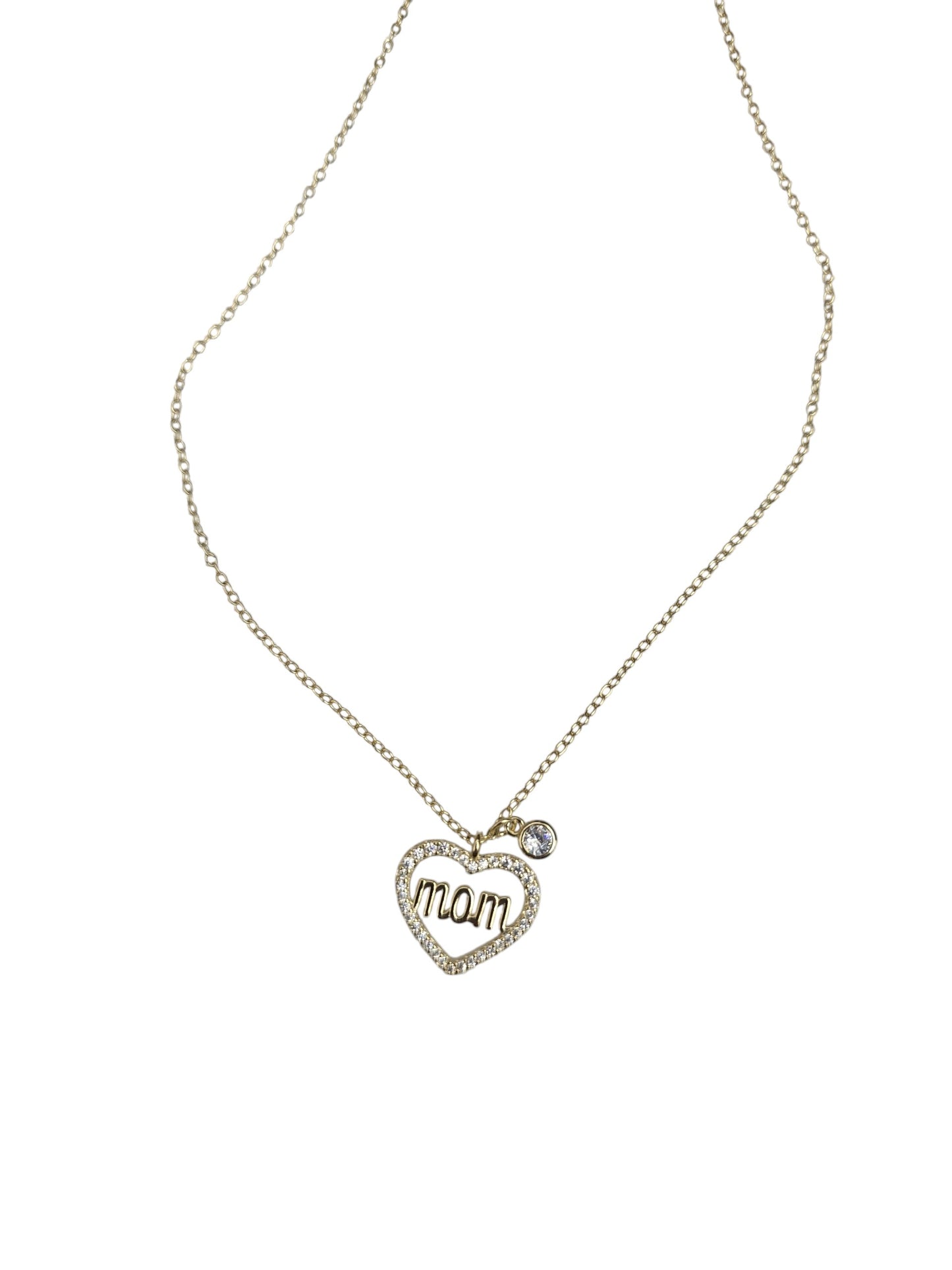 Gold Plated Mom Heart Necklace