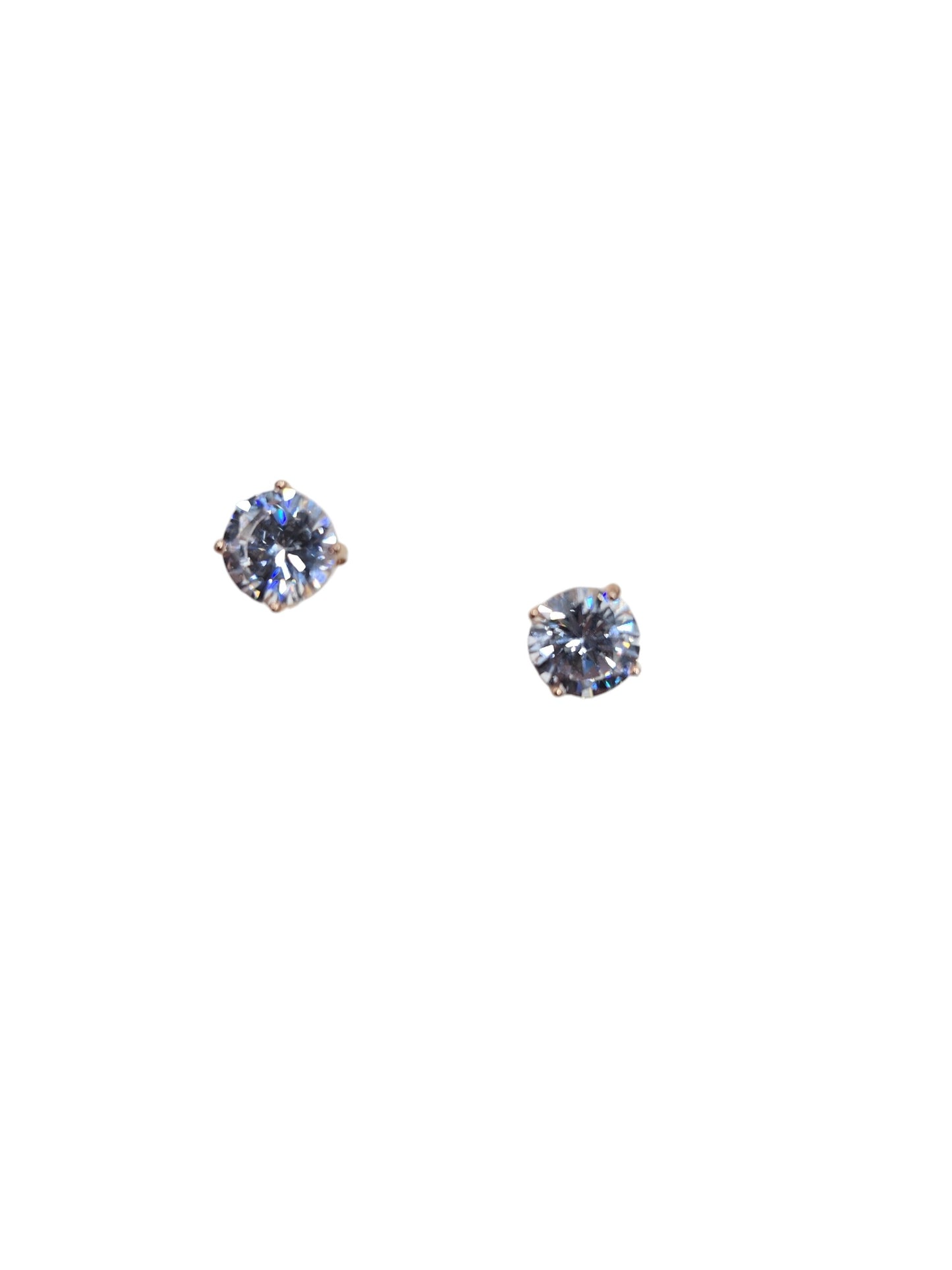 Round Crystal Stud Earrings