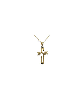 Gold Jesus Cross Necklace