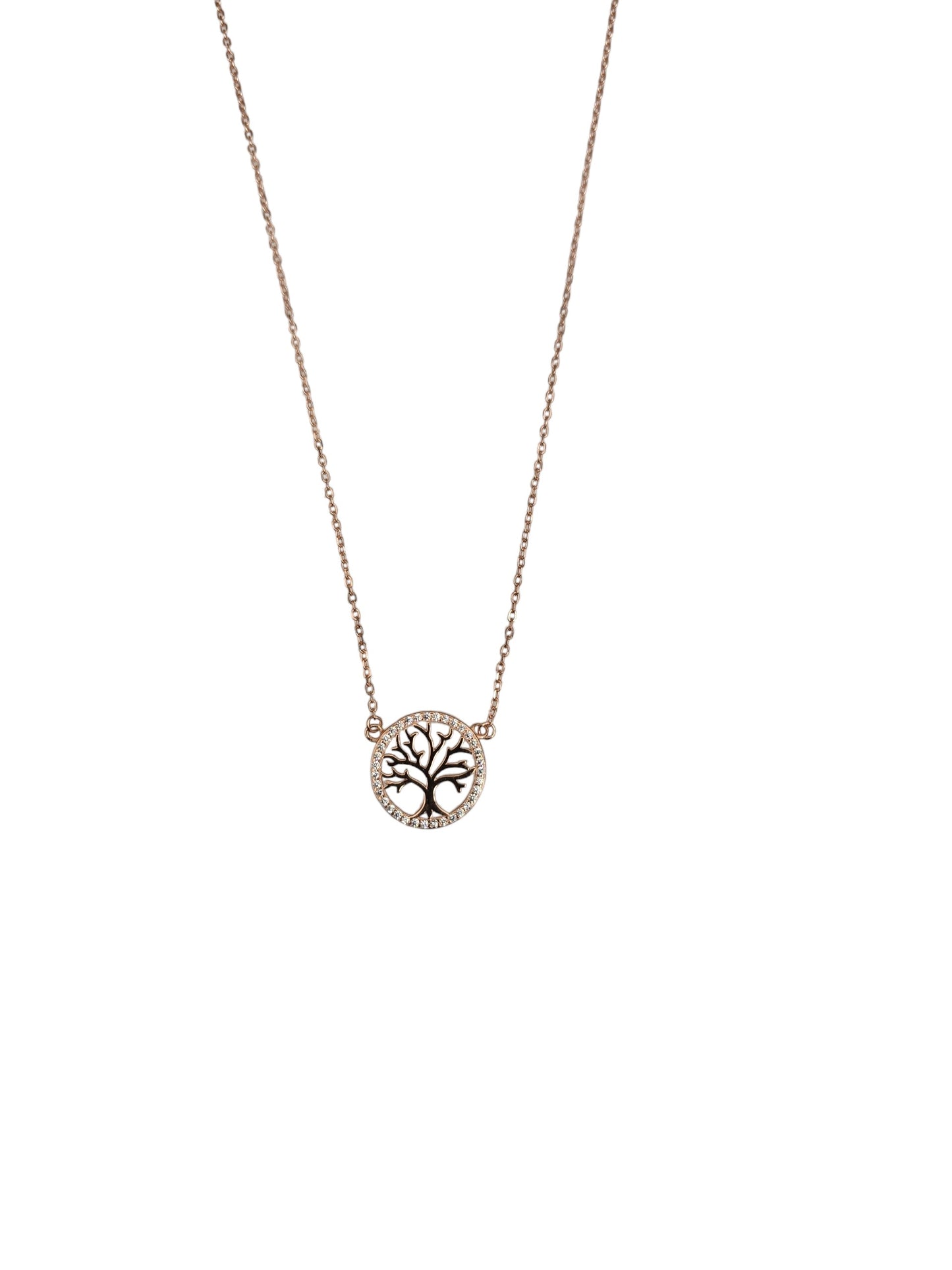 Gold Tree of Life Circle Necklace