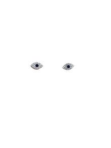 Navy Eye Marquise Stud Earrings