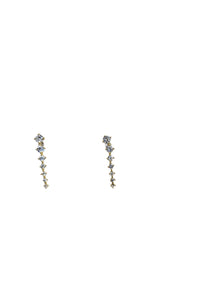 Vertical Crystal Drop Earrings