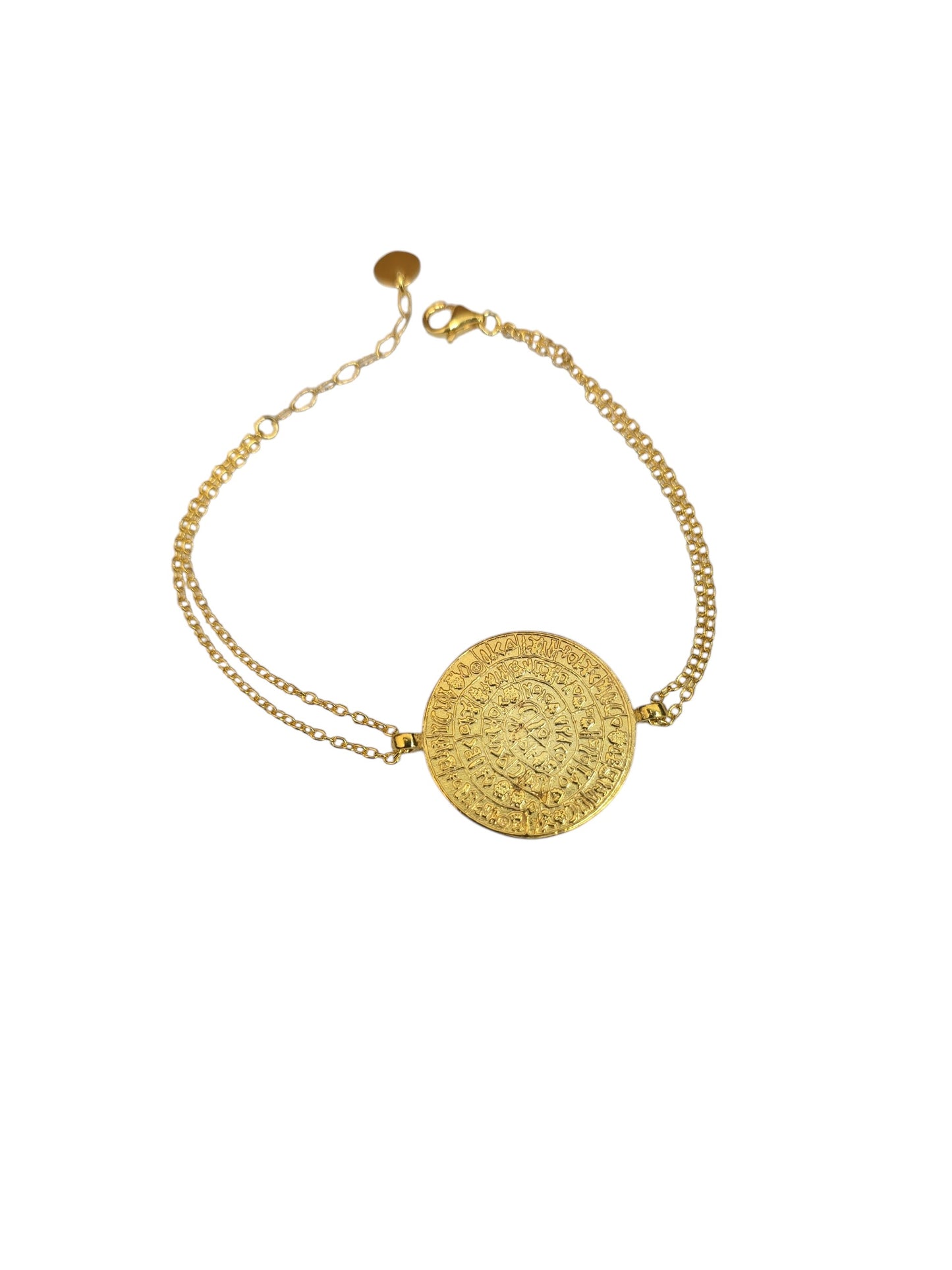 Silver Plated Medallion Coin Bracelet