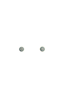 Light Blue Round Stud Earrings