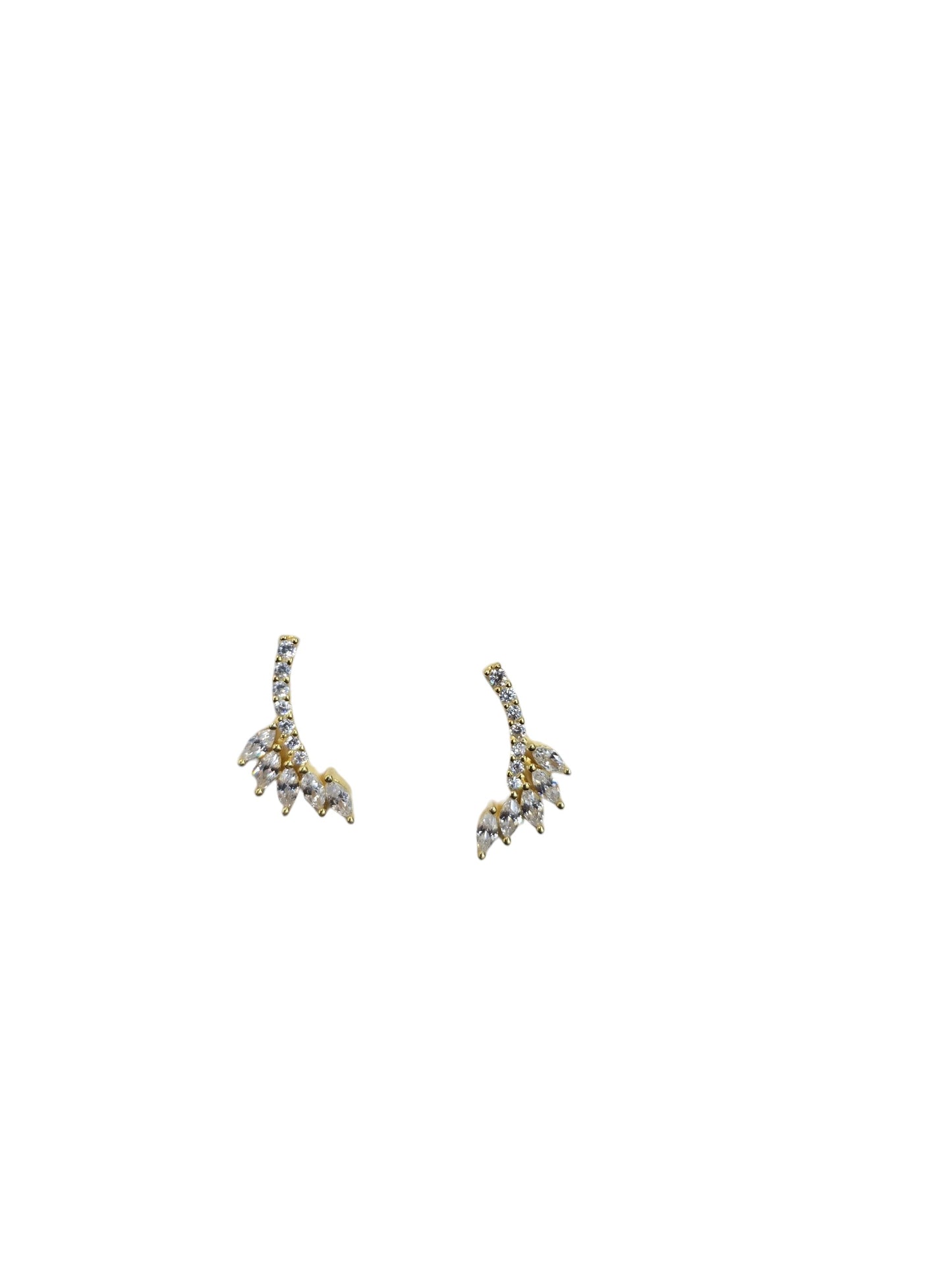 Gold Leaf Stud Earrings