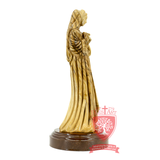Mary with Flower, Olive Wood Statue - A Divine Keepsake from the Holy Land