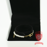 Lustrous Elegance Freshwater Pearl Bracelet with Gold Clasp