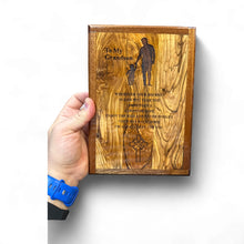 To My Grandson – Hand-Carved Olive Wood Plaque