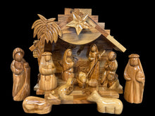 Olive Wood Nativity Set with Music Box – Hand-Carved in Bethlehem