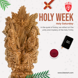 Holy Trinity Statue - Olive Wood