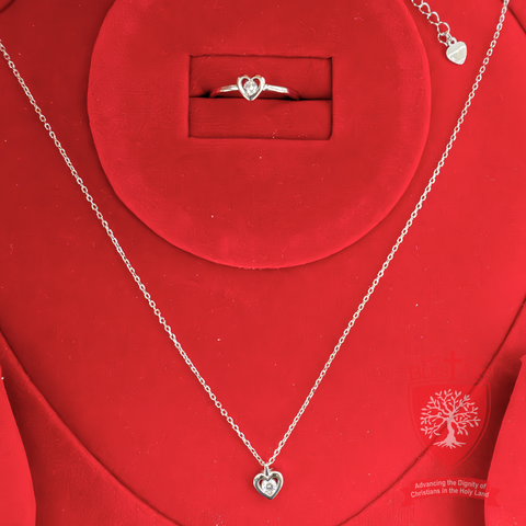 Radiant Heart Trio: Luxury Jewelry Set