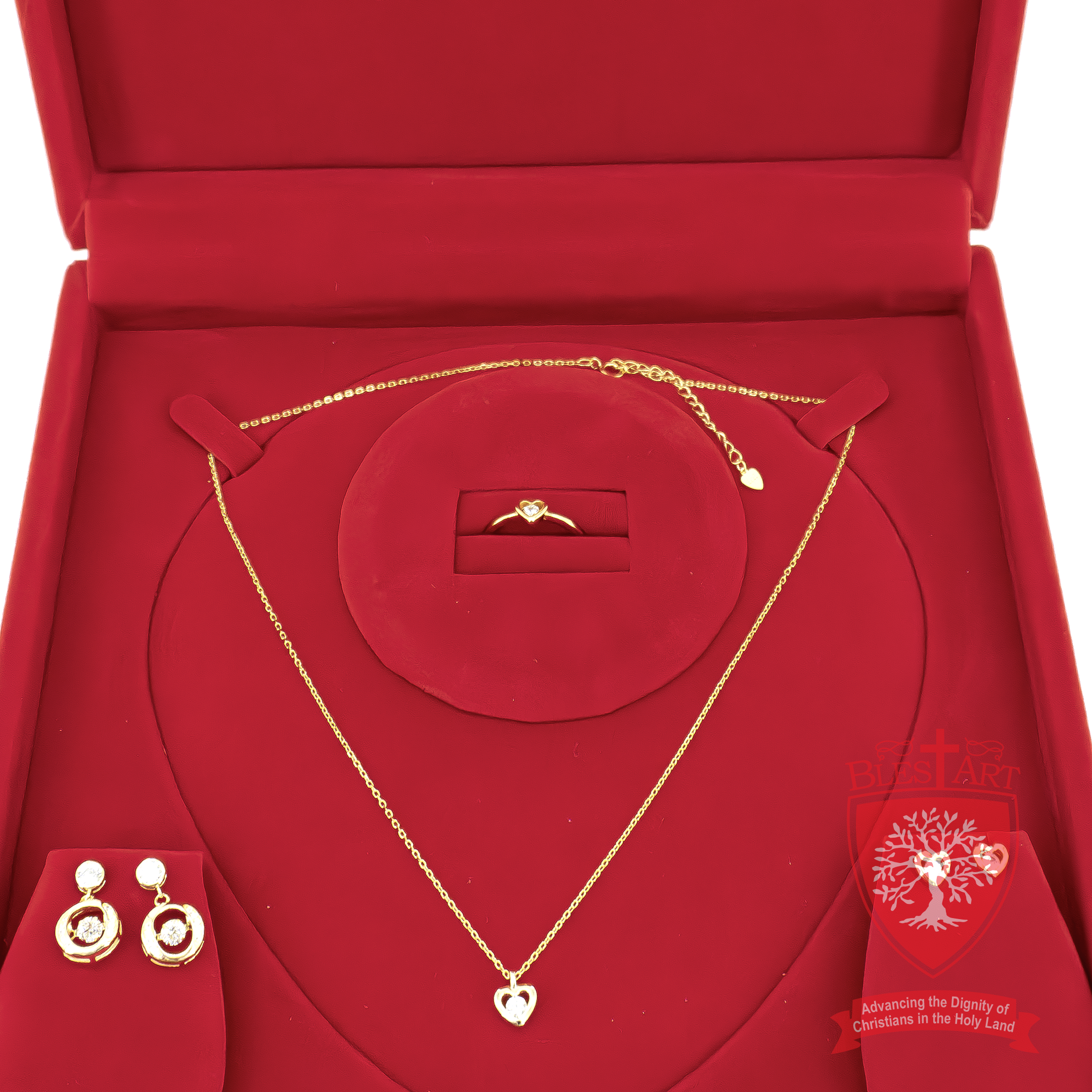 Gilded Hearts: High-End Jewelry Ensemble