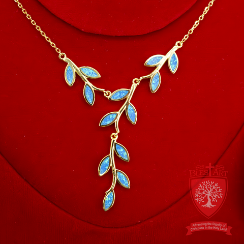 Mystic Serenity: Gold-Plated High-End Jewelry Set with Blue Gems