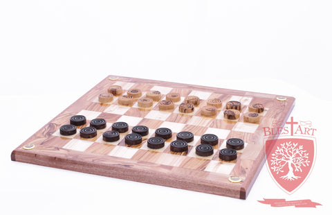 Hand Made Checkers Set with Relics