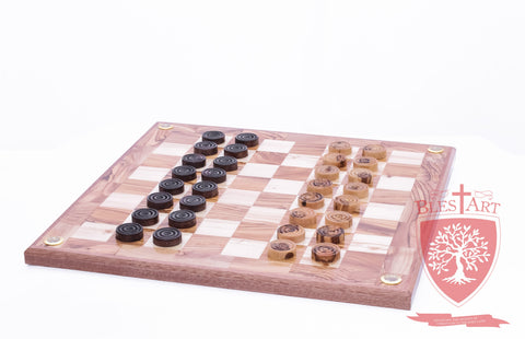 Hand Made Checkers Set with Relics