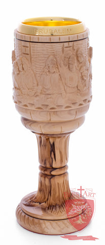 Chalice with the carving of the Last Supper image