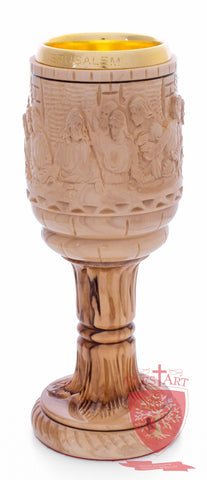 Chalice with the carving of the Last Supper image