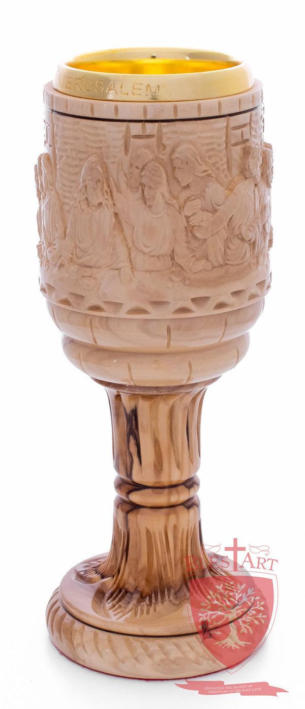 Chalice with the carving of the Last Supper image