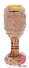 Chalice with the carving of the Last Supper image