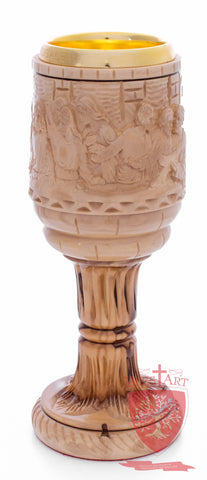 Chalice with the carving of the Last Supper image