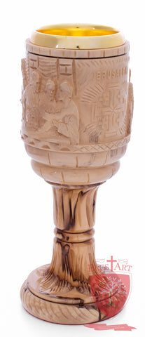 Chalice with the carving of the Last Supper image