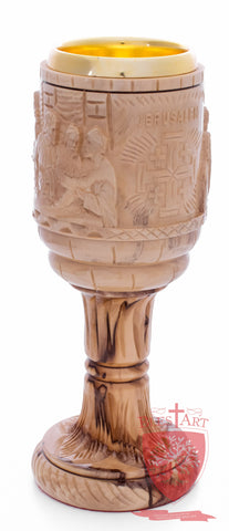 Chalice with the carving of the Last Supper image