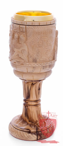 Chalice with the carving of the Last Supper image