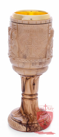 Chalice with the carving of the Last Supper image