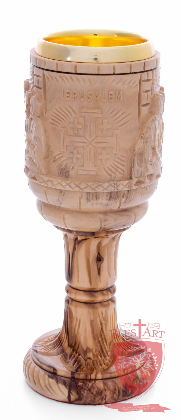 Chalice with the carving of the Last Supper image