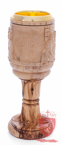 Chalice with the carving of the Last Supper image