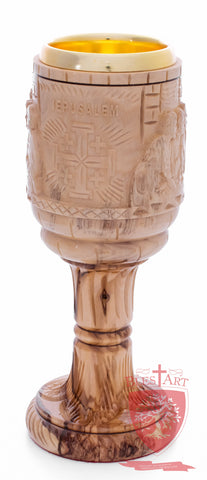 Chalice with the carving of the Last Supper image