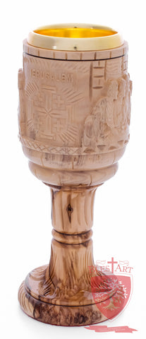 Chalice with the carving of the Last Supper image