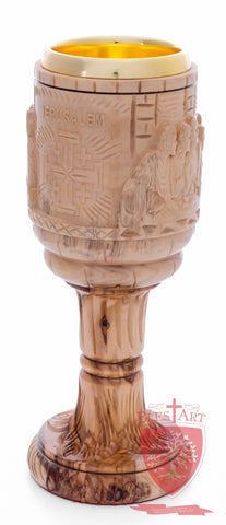 Chalice with the carving of the Last Supper image