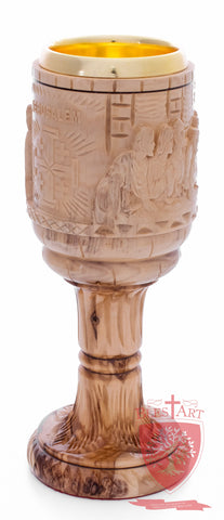 Chalice with the carving of the Last Supper image