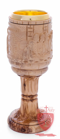 Chalice with the carving of the Last Supper image