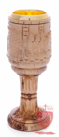 Chalice with the carving of the Last Supper image