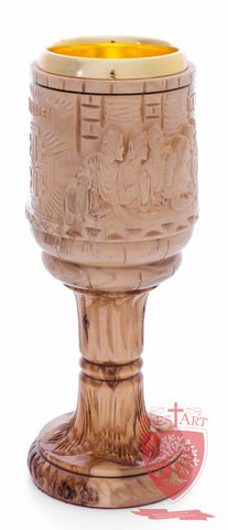 Chalice with the carving of the Last Supper image