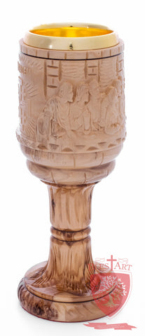 Chalice with the carving of the Last Supper image