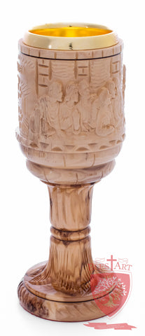 Chalice with the carving of the Last Supper image