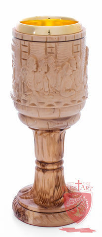 Chalice with the carving of the Last Supper image