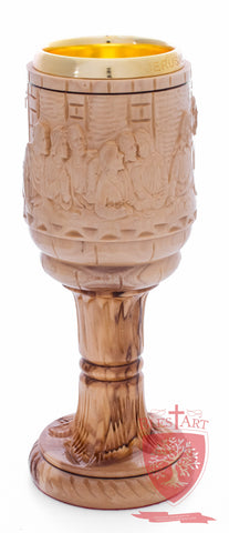 Chalice with the carving of the Last Supper image