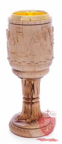 Chalice with the carving of the Last Supper image