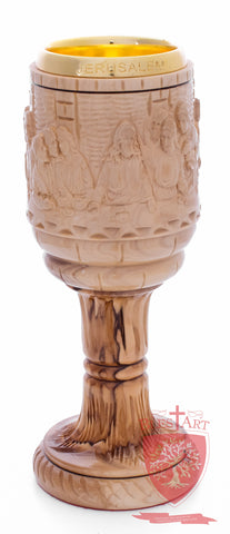 Chalice with the carving of the Last Supper image